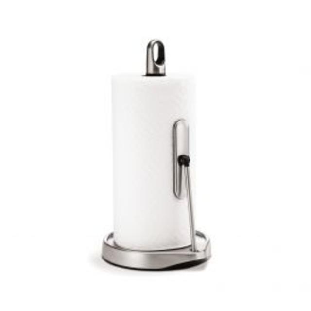 tension arm paper towel holder