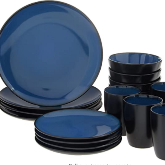 Stoneware Dinnerware Set, Service for 4 (16pc)