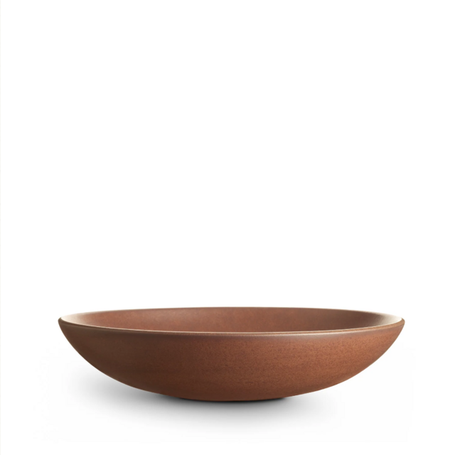 Heath Shallow Serving Bowl - Redwood