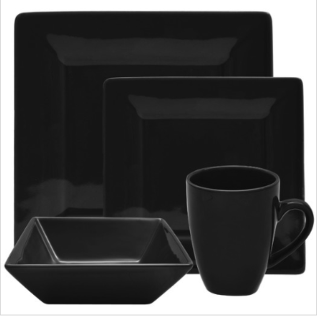 Nova 16 Piece Square Dinnerware Set