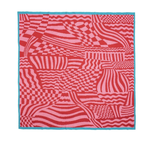 Wiggles and Waves Blanket - Pink/Red