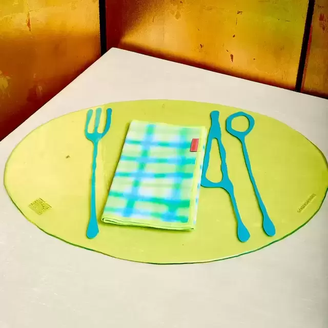 Airbrush Napkins - Green/Blue