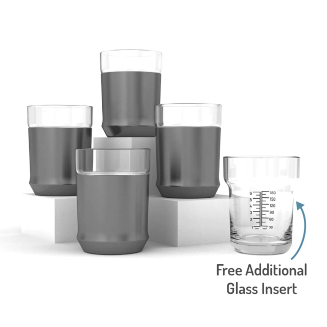 Set of 4 | Party & Save - Gunmetal Black