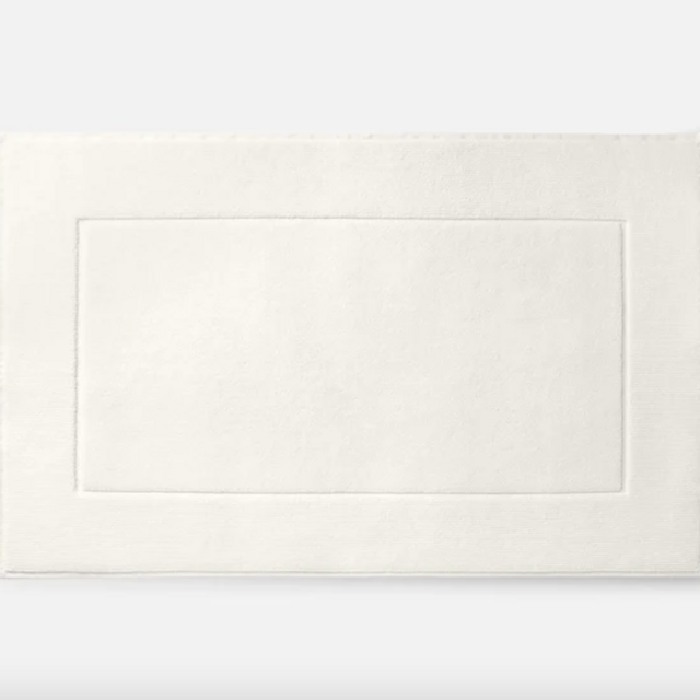 Cream Brook Linen Bath Mat