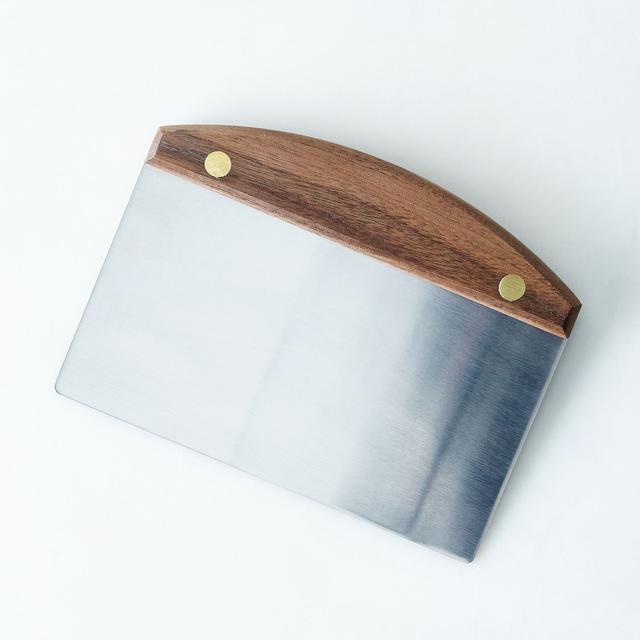 Dough Scraper with Brass and Walnut Handle