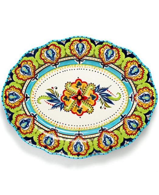 Espana Bocca Scalloped Oval Platter