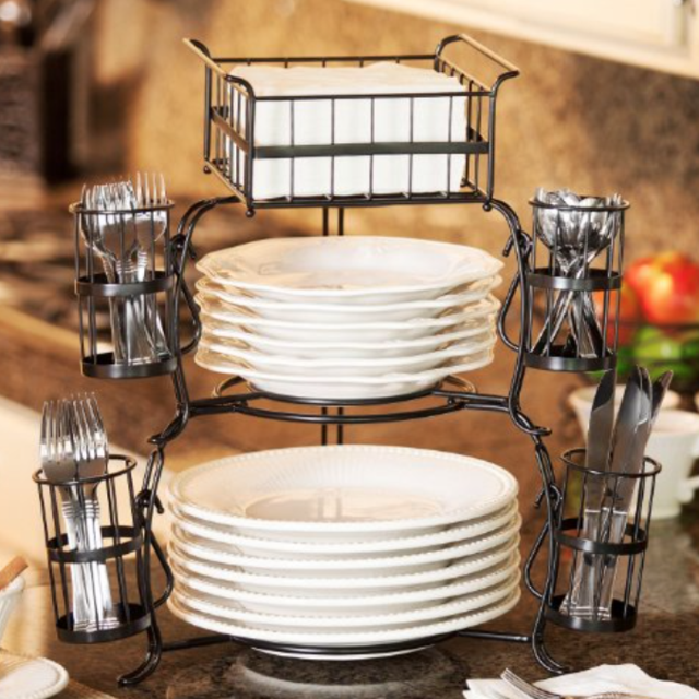 Giftburg 7-Piece Stackable Buffet Caddy