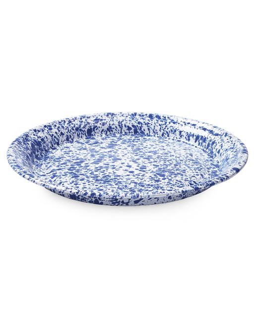 Splatter Enamelware Round Serving Platter