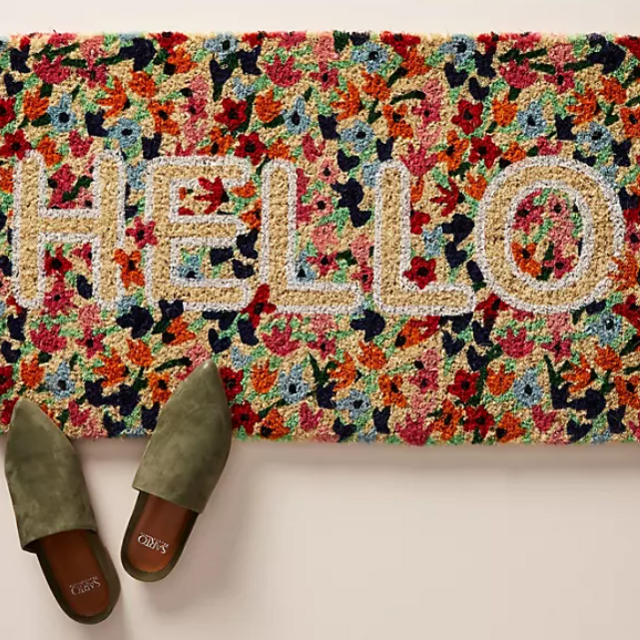 Floral Greeting Doormat