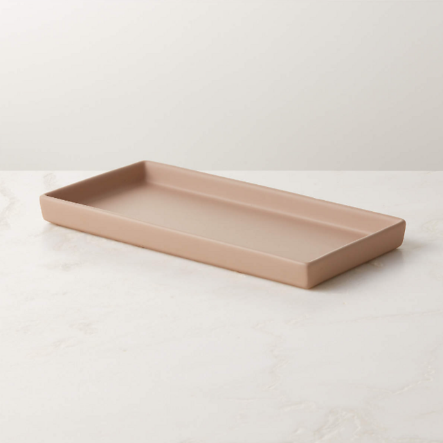 Rubber-Coated Sand Vanity Tray