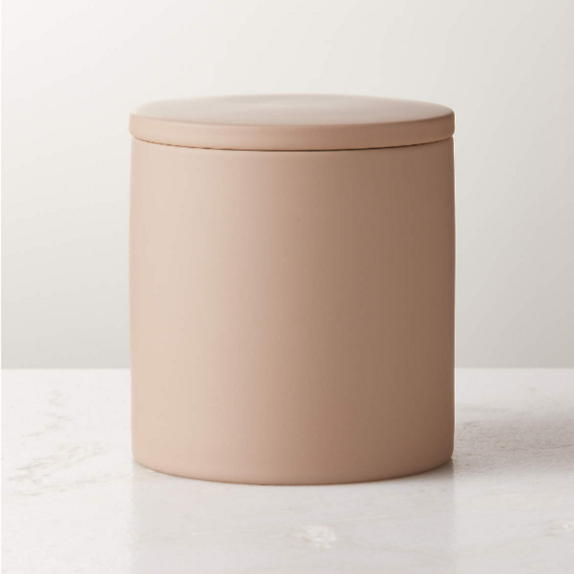Rubber-Coated Sand Bathroom Canister