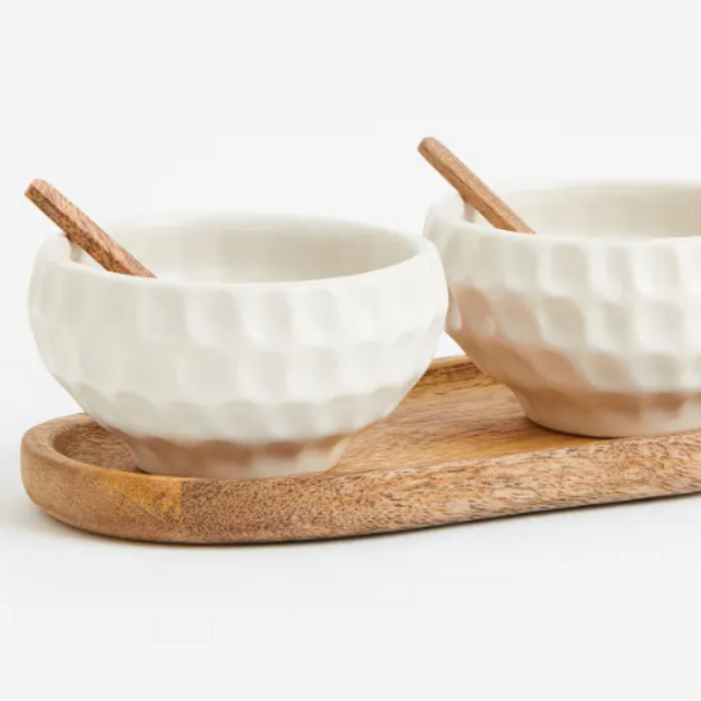 Stoneware Salt and Pepper Bowls