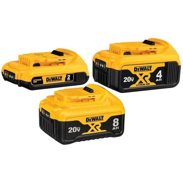 DEWALT V20 20-Volt 3-Pack 8 Amp-Hour; 4 Amp-Hour Lithium-ion Power Tool Battery