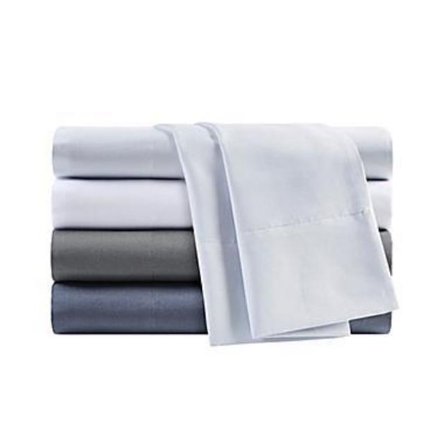 Charcoal-Infused Microfiber Queen Sheet Set in White