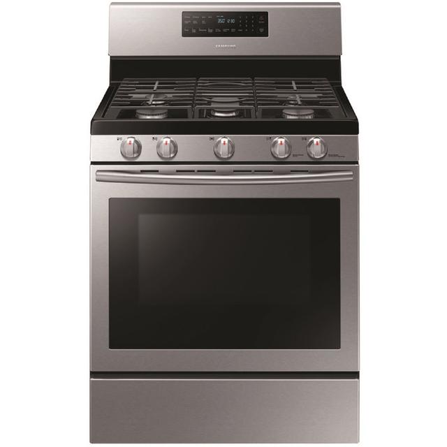 Samsung 5-Burner Freestanding 5.8-cu ft Convection Gas Range (Stainless Steel) (Common: 30-in; Actual: 29.75-in)
