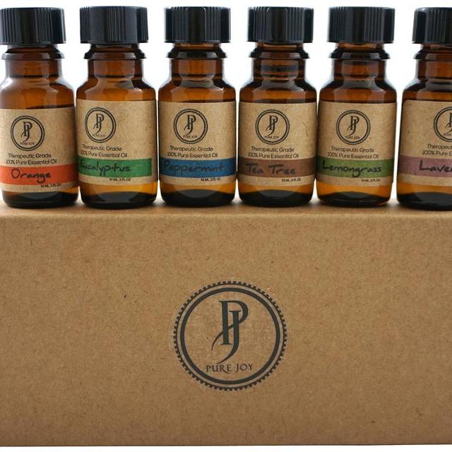 Pure Joy Aromatherapy Premium Kit Top 6 Essential Oils Gift Set 10ml 100% Pure & Therapeutic grade