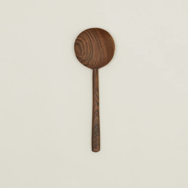Wood Large Round Spoon