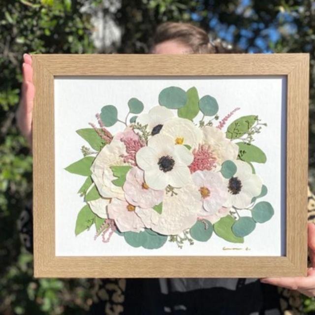 Wedding Bouquet Pressed Artwork