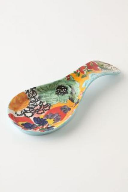 Painted Amaryllis Spoon Rest