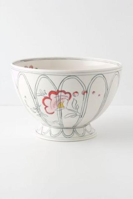 Peony Portrait Serving Bowl