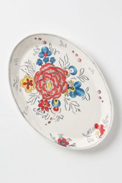 Peony Portrait Platter