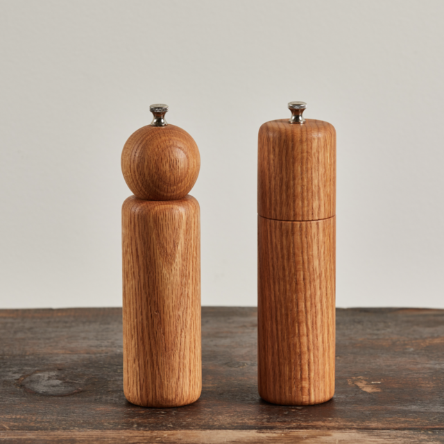 De Jong & Co. White Oak Salt and Pepper Grinders