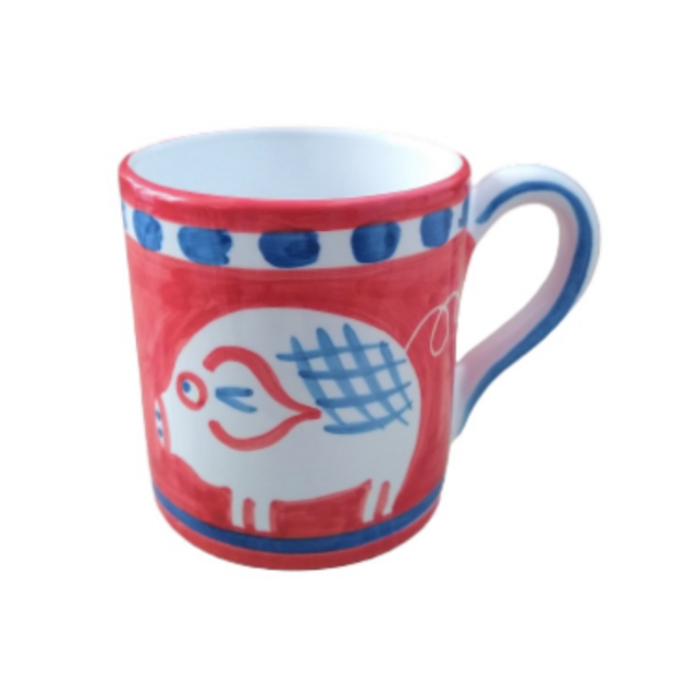 CERAMIC MUG PIG POSITANO