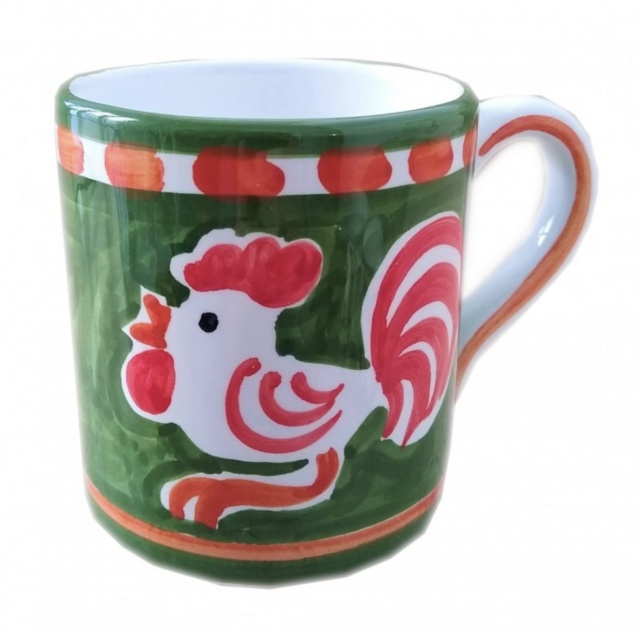 Ceramic mug Rooster Positano