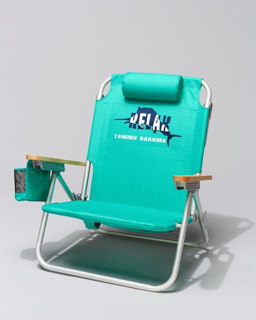 Solid-Green Deluxe Backpack Beach Chair