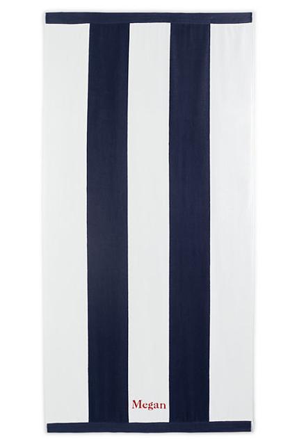 Vertical Rugby Stripe Beach Towel from Lands' End