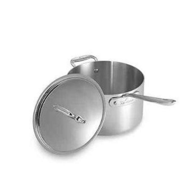 All-Clad Stainless Steel 4 qt. Covered Saucepan
