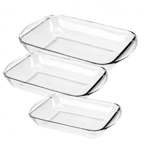 Anchor Hocking Fireking 3pc Rectangle Bakeware Set