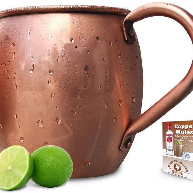 Premium Handcrafted Copper Mug - Authentic Moscow Mule Mug (16 oz. Barrel) - Sturdy Riveted Handle - 100% Pure Copper - No Inner Liner - Food Safe Lacquered Exterior - *BONUS* Ebook
