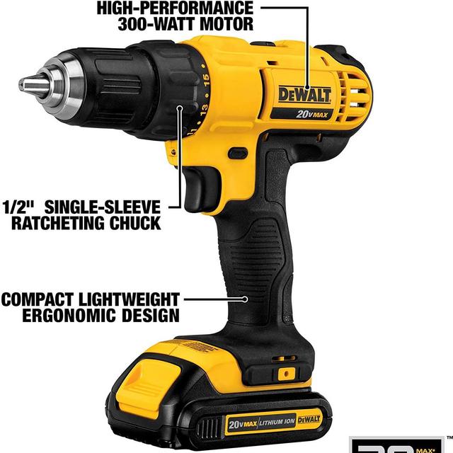 DEWALT 20V Max Cordless Drill Combo Kit, 2-Tool (DCK240C2)