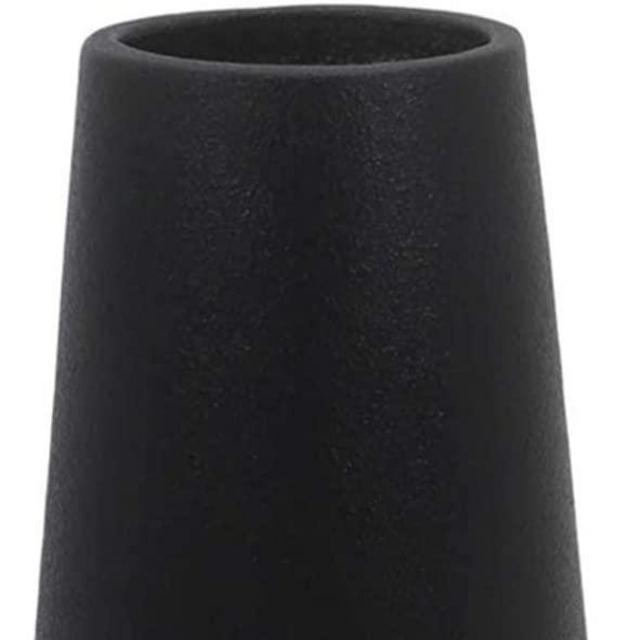 Gemseek 8 inch Black Ceramic Flower Vase, Modern Vase for Living Room Indoor Home Decor, Wedding Centerpieces/Arrangements