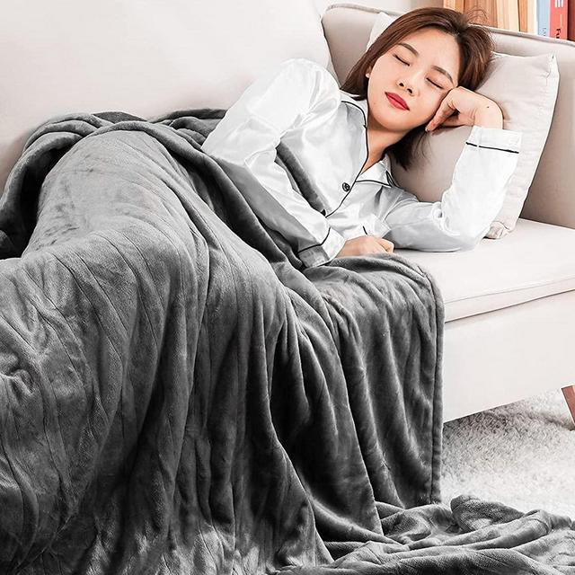 Electric Heated Blanket Full 72"x84" Oversized Flannel Heated Blanket for Whole Body Warming, ETL and FCC Certification Fast Heating with 4 Heating Levels & 10 Hours Auto Off, Machine Washable