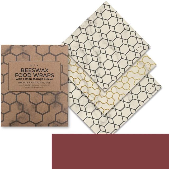 Beeswax Food Wrap - Reusable Beeswax Wrap - Eco Friendly Kitchen Wrap Replacement. Eco Friendly Gifts. 100% Organic Cotton, All Natural Food Grade Wax and Cloth (3)