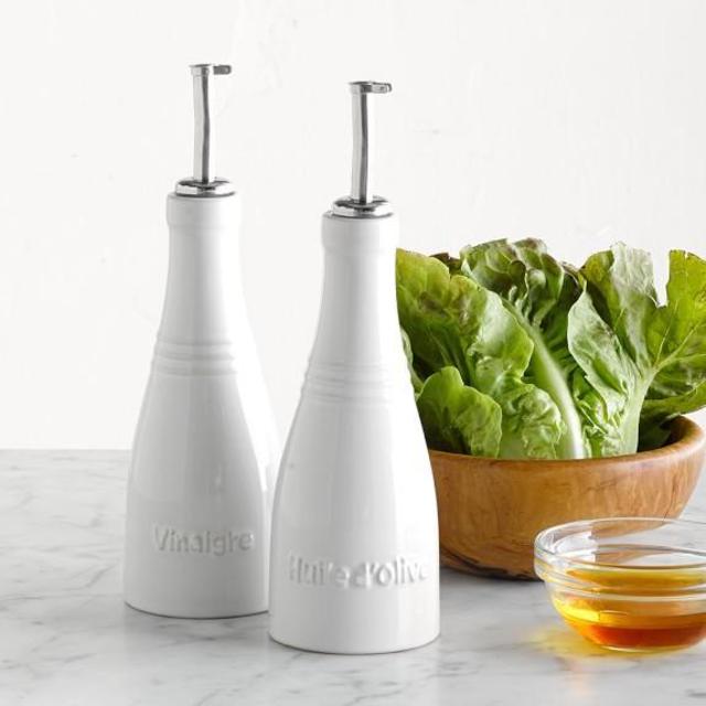 Le Creuset Oil & Vinegar Cruet Set | White