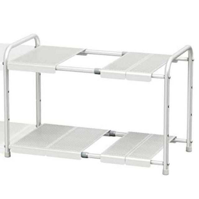 Expandable Shelf Organizer Rack (White)