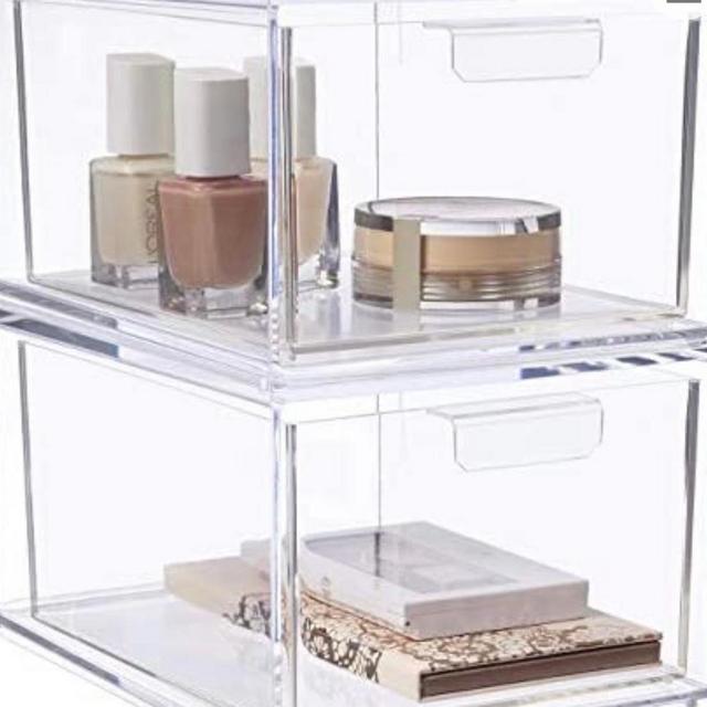 Stackable Cosmetic Organizer Drawers
