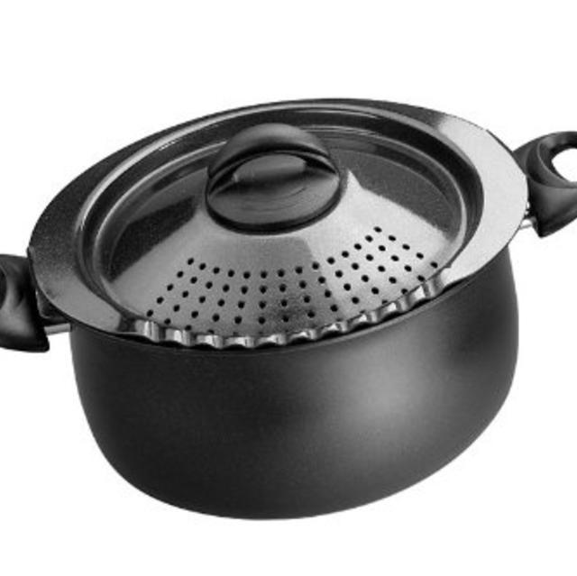 Bialetti 7265 Trends Collection 5 Quart Pasta Pot, Charcoal