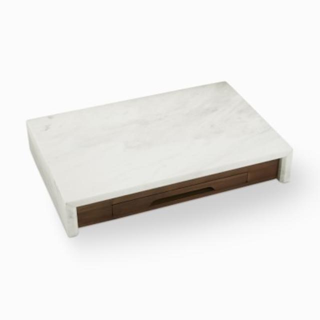 Marble & Dark Wood Waterfall Cheese Set