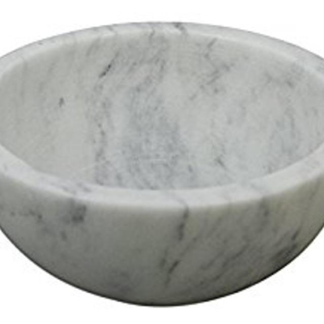 Shalinindia Handmade White Marble Serving Bowl