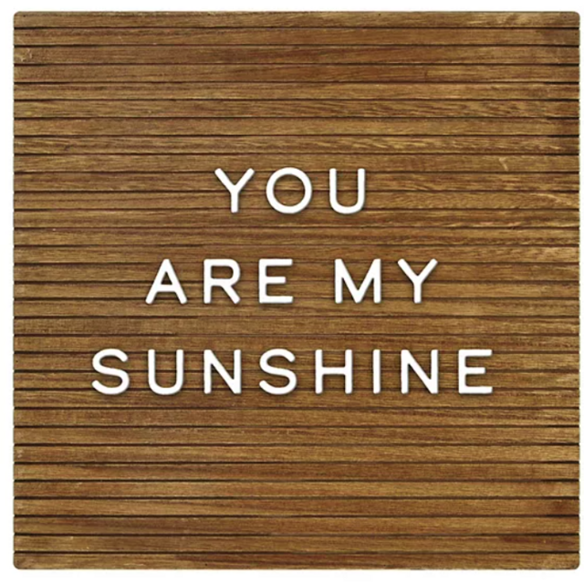 12" x 12" Brown Frameless Letterboard