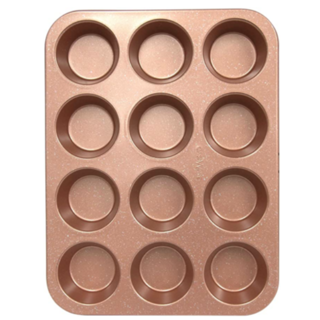12 Cup Muffin Pan (Rose Gold Granite)