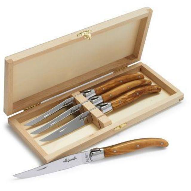 Olive Wood Laguiole Jean Dubost Steak Knives
