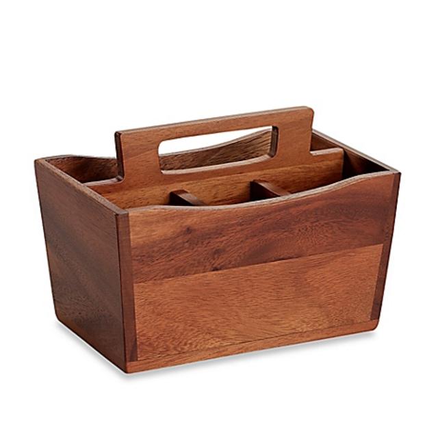 B. Smith 9.5-Inch Wooden Utensil Caddy