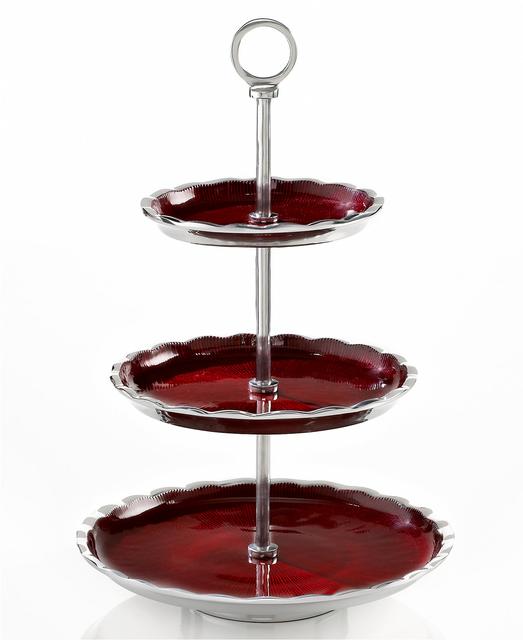 Simply Designz Serveware, Organic Fluted 3-Tier Dessert Stand