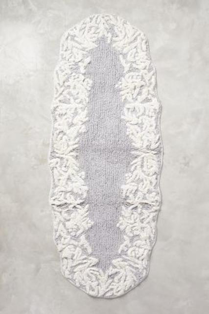 Philippa Bath Mat in Grey, Large
