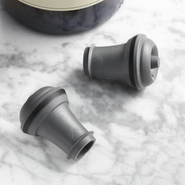 Set of 2 Vacu Vin ® Grey Wine Stoppers
